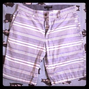 Banana Republic Blue and White Striped Shorts